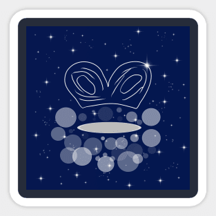 mask, carnival, holiday, mystery, secret, illustration, night, modern, technology, light, shine, glitter, stars, space, galaxy, cosmos Sticker